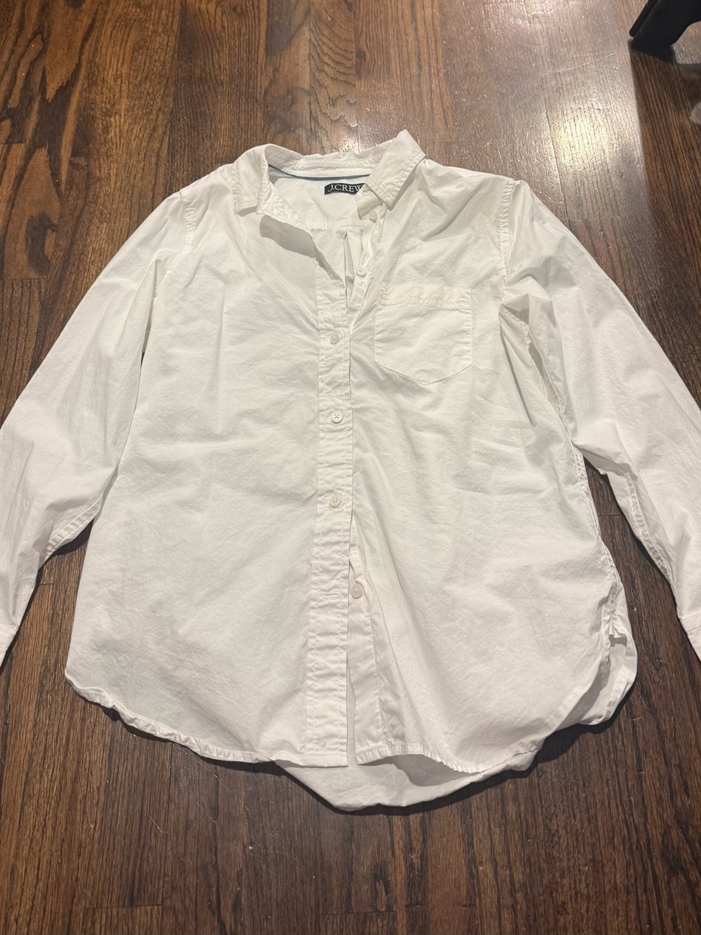 J. Crew White Button Down Top